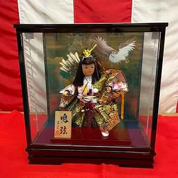 鳴弦の五月人形　高さ42cm Amazon | 五月武者人形 鳴弦 8号 | 兜飾り | おもちゃ